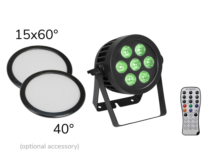 Eurolite LED IP PAR 7x8W QCL spot 