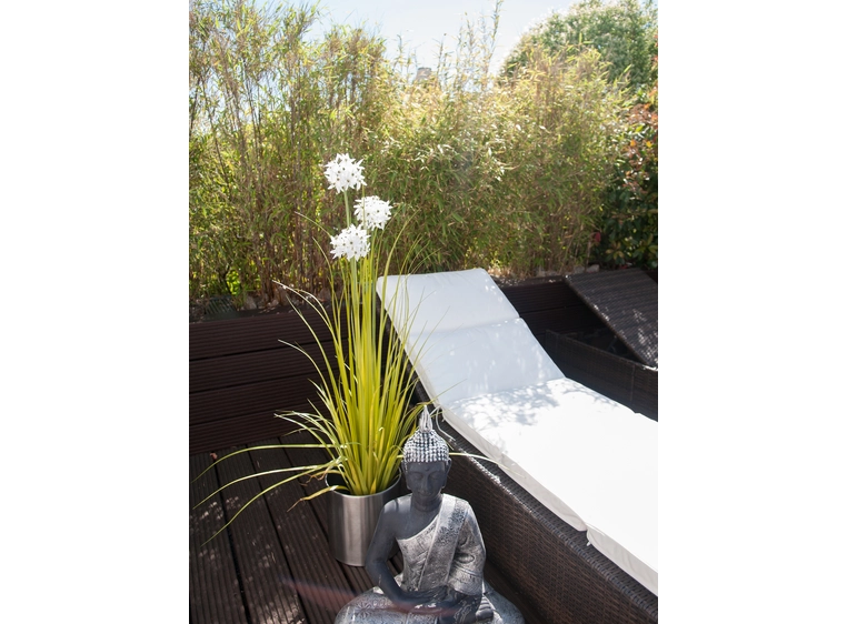 Europalms Allium grass artificial plant, white, 120 cm 
