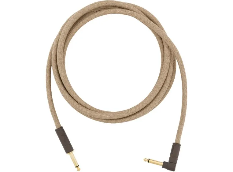 Fender 10' Festival instrumentkabel vinklet, hamp, naturlig, 3m 