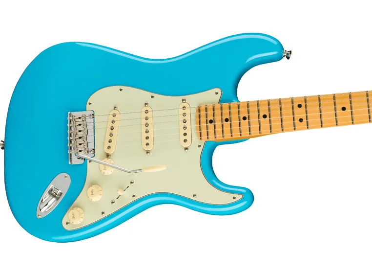 Fender Am Pro II Stratocaster Miami Blue, Maple Fingerboard 