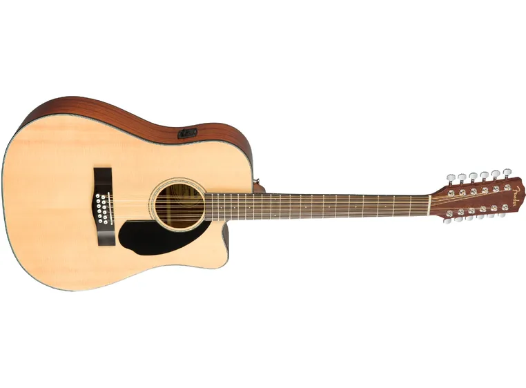 Fender CD-60SCE Dreadnought 12-String Natural, Walnut Fingerboard 