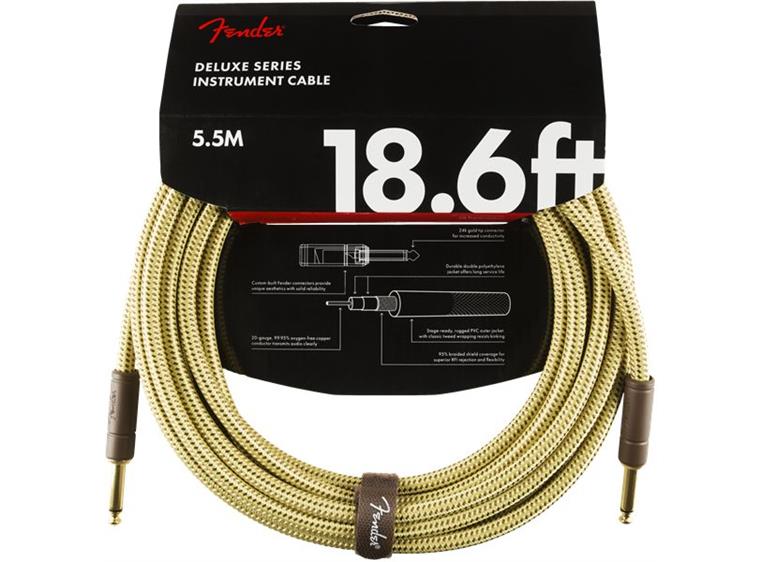 Fender Deluxe Series Instrument Cable Straight/Straight, 18.6', Tweed