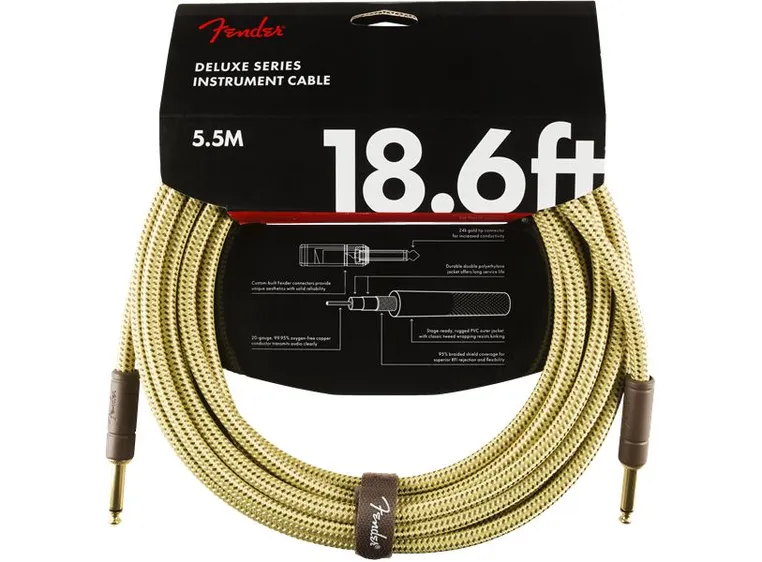 Fender Deluxe Series Instrument Cable Straight/Straight, 18.6', Tweed 