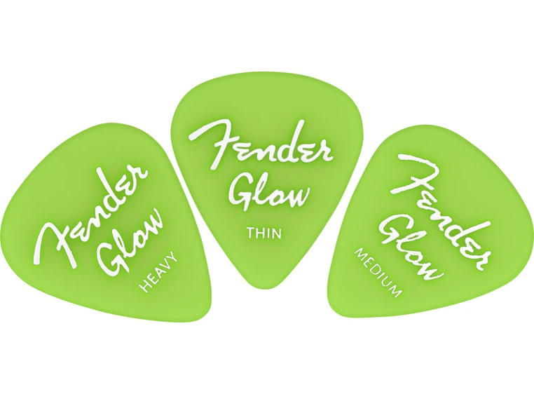 Fender Glow In The Dark Picks, 12 pack Glow in the Dark 