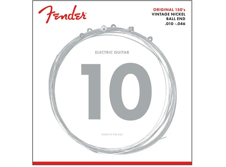 Fender Original 150R Guitar Strings (010-046) Pure Nickel Wound, Ball End 