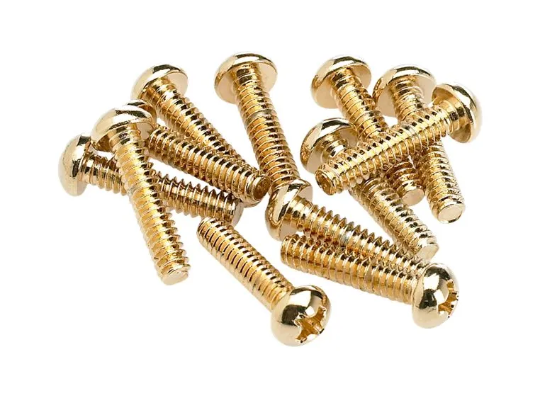 Fender Pickup and Selector Switch Mounting Screws (12) (Gold) 