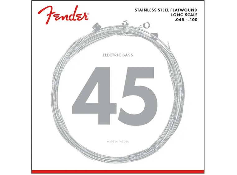 Fender Stainless 9050's Bass Strings (045-100) Stainless Steel Flatwound 