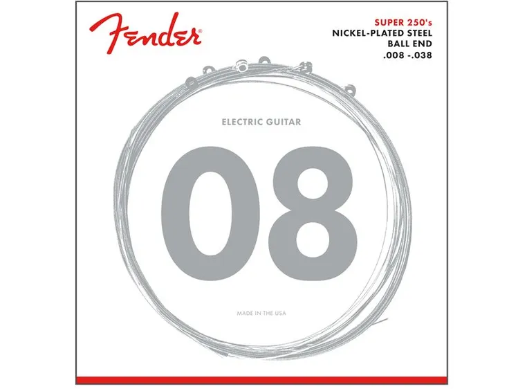 Fender Super 250 gitarstrenger 250XS (008-038) forniklet stål, ball end 