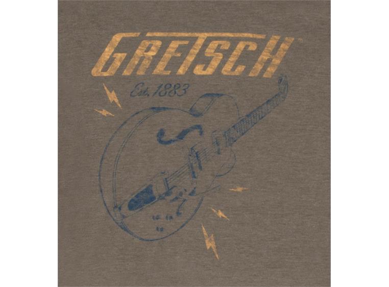 Gretsch Lightning Bolt T-Shirt Brown L