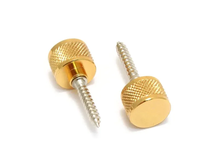 Gretsch Strap Buttons, Most Gretsch Guitars, with Mounting Hardware, Gold 