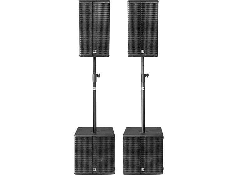 HK Audio Linear 3 Compact Venue Pack 2 L3-112FA, 2 LSUB-1500A, covers, stands
