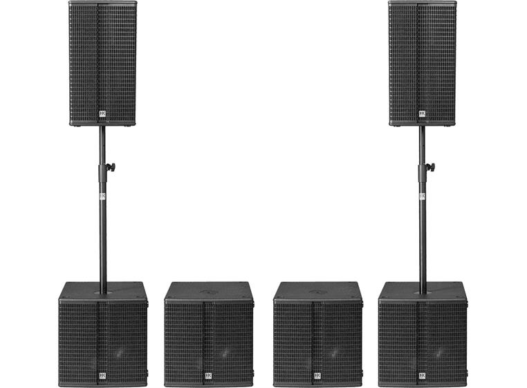 HK Audio Linear 3 High Performance Pack 2 L3-112FA, 4 LSUB-1500A, covers, stands