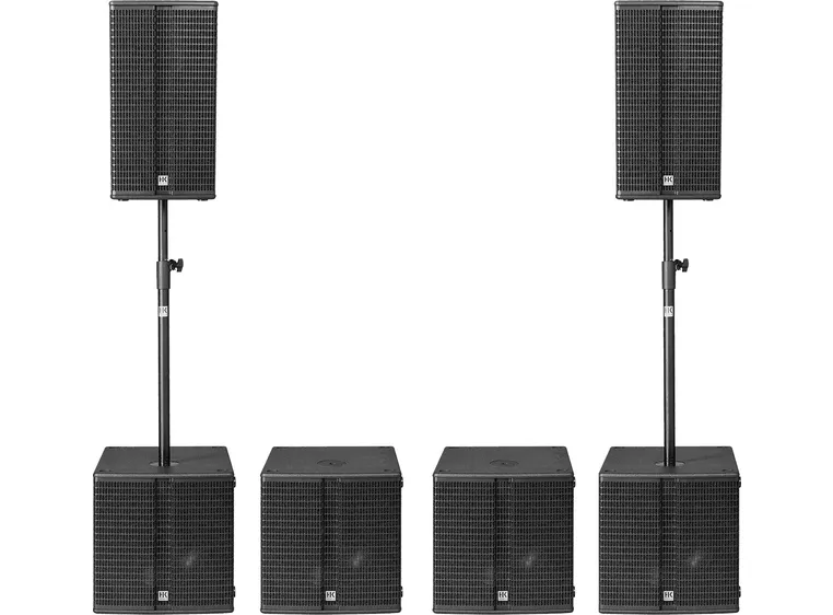 HK Audio Linear 3 High Performance Pack 2 L3-112FA, 4 LSUB-1500A, covers, stands 