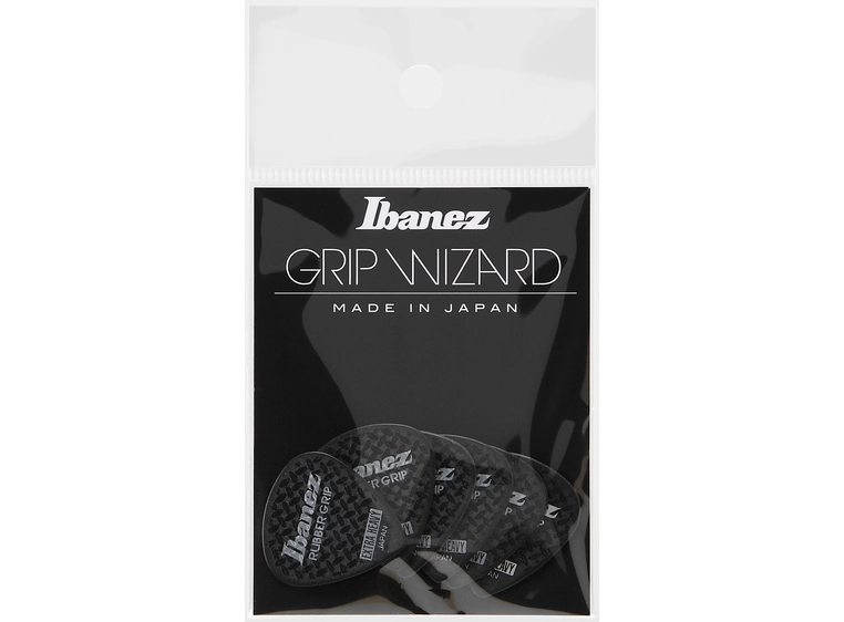 Ibanez PPA16XRG-BK Plekter 6-pakning Rubber Grip X-Heavy Svart 