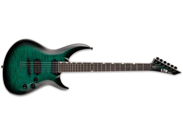 LTD H3-1000 Black Turquoise Burst Flamed Maple 
