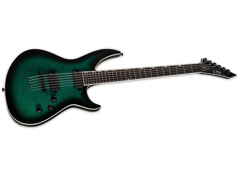 LTD H3-1000 Black Turquoise Burst Flamed Maple 