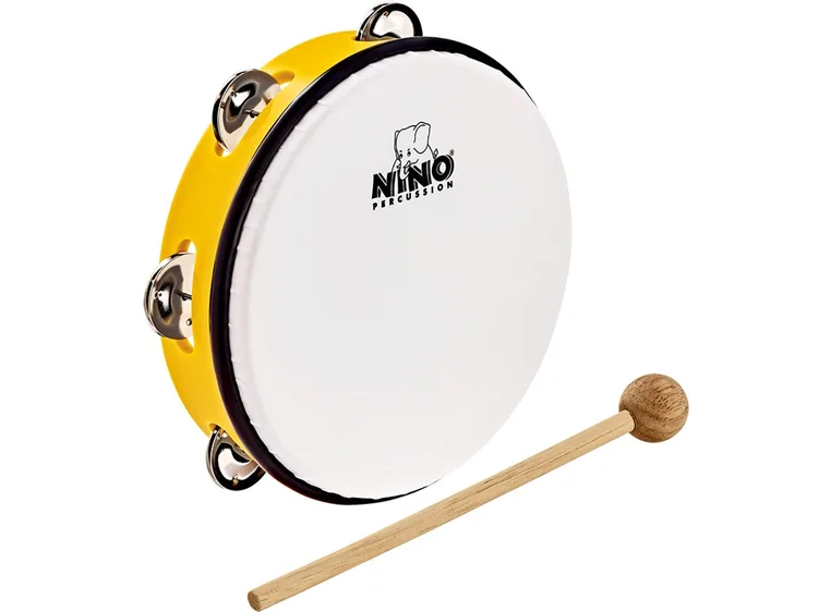 Nino Percussion NINO51Y Jingle Drum 8" ABS, Yellow 