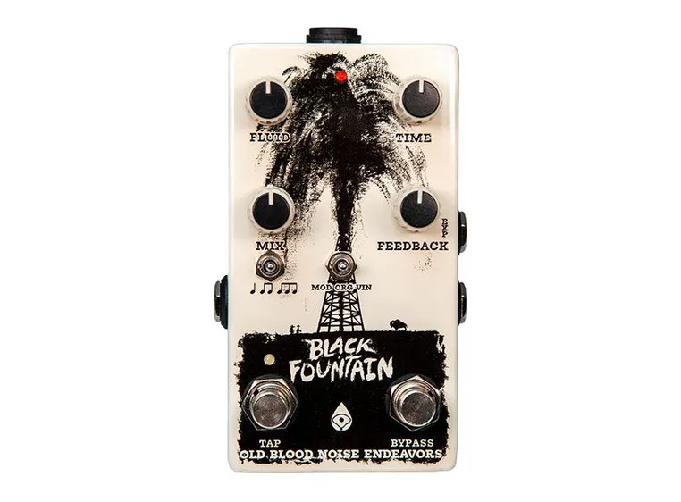 Old Blood Noise Black Fountain V3 Oil Can Delay Pedal with Tap 