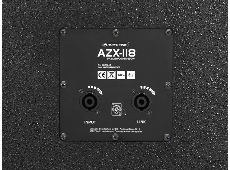 Omnitronic AZX-118 PA Subwoofer 450W