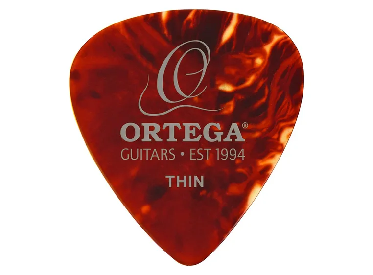 Ortega OGP-TO-T10 Celluloid picks Thin Tortoise, 10-pack 