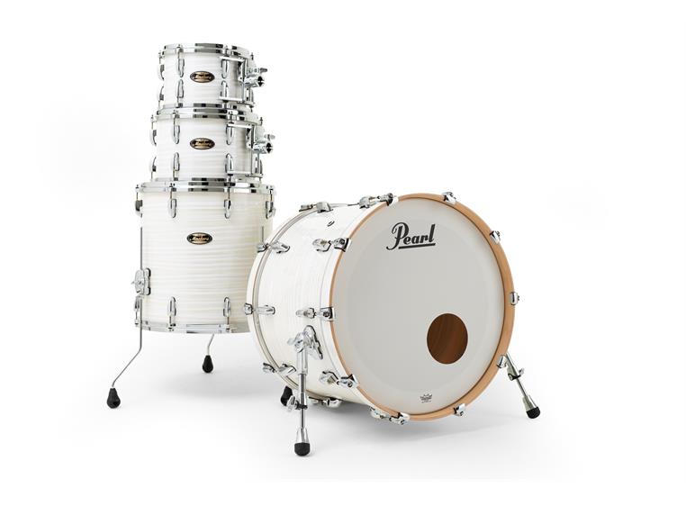 Pearl Masters Maple/Gum 4-pc. Shell Pack 22-10-12-16 Silver White Swirl (#187)