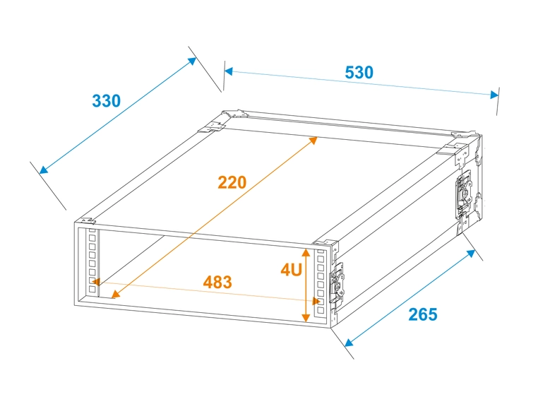 Roadinger Rack Profi 4U 25cm 