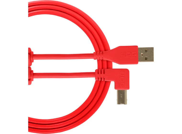 UDG Gear Ultimate USB 2.0 A-B Red Angled 1m 