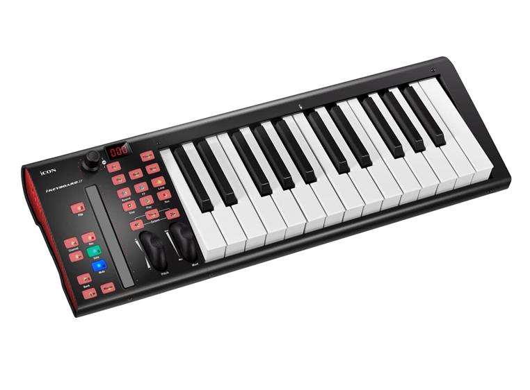 iCon iKeyboard 3X USB MIDI Controller Keyboard, 25 keys