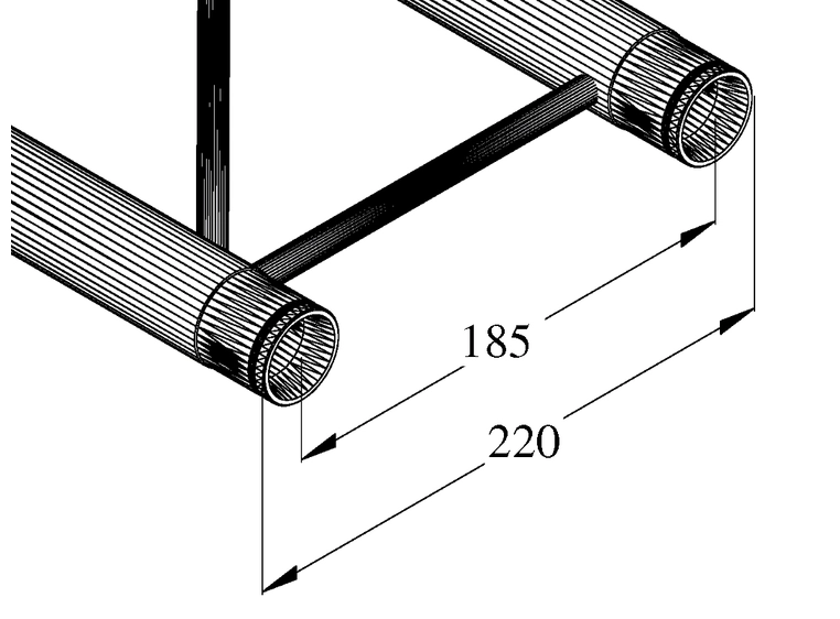 Alutruss Decolock DQ2-S2500 2-way Cross Beam bk 
