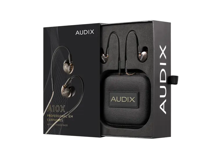 Audix A10X Pro/Studio Earphones Extended bass response 
