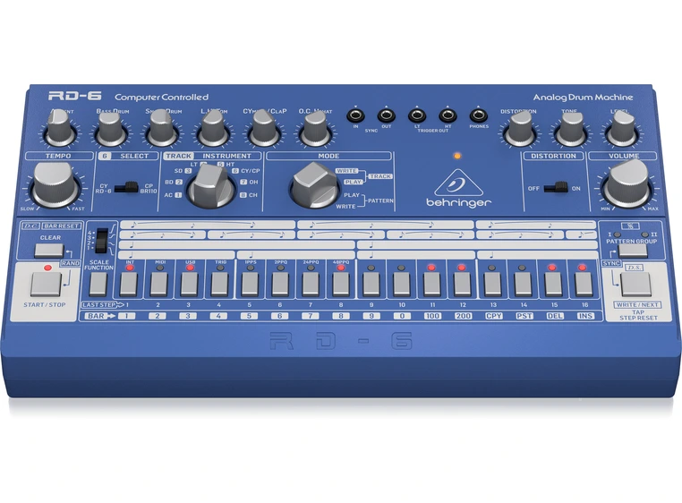 Behringer RD-6-BU klassisk analog trommemaskin 