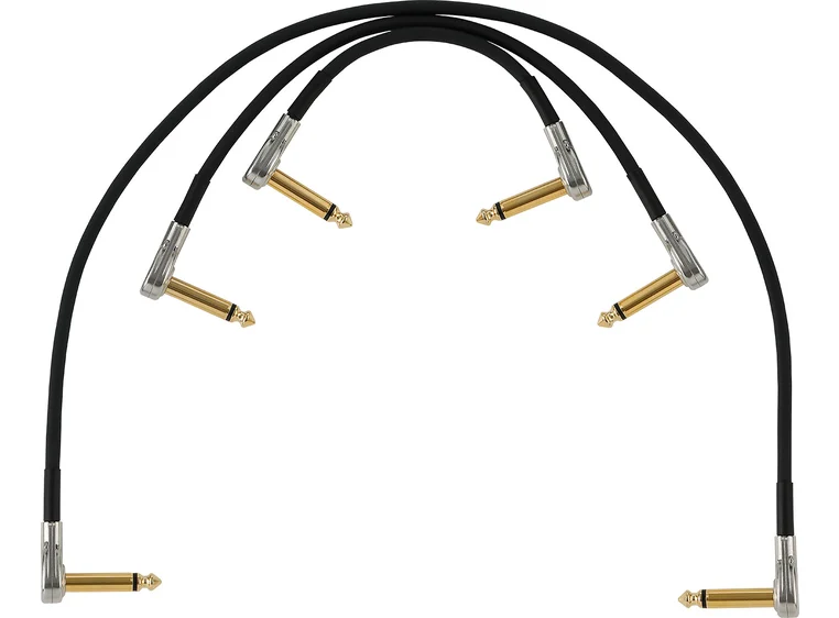 Boss BPC-4-3 4"/10cm patchkabler "Pancake" jack plugger 3-pakning 