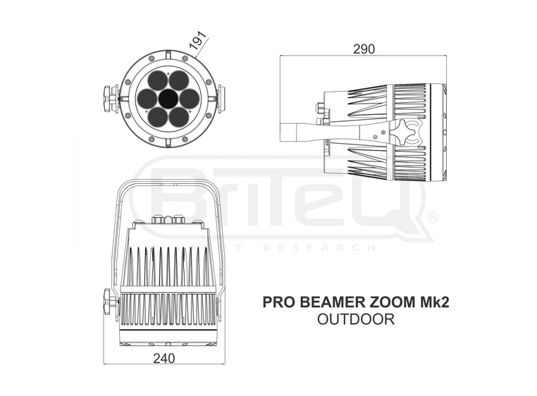 Briteq PRO BEAMER ZOOM 7x RGBW - 8-40° ZOOM (Seetronic IP) 