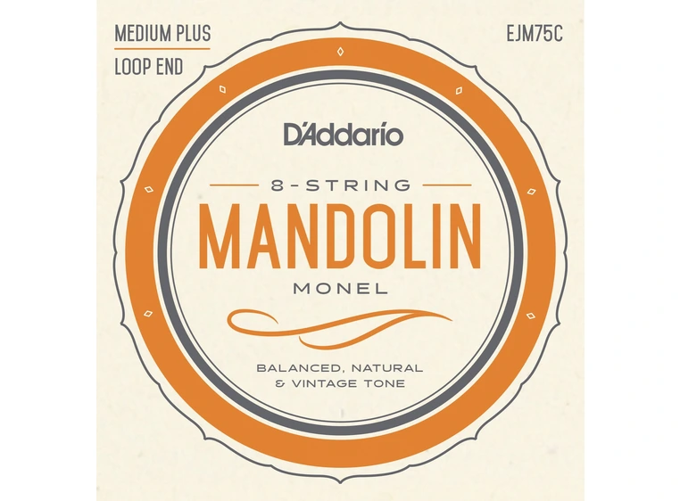 D'Addario EJM75C Mandolin Monel (sett) (011-041) Med.Plus 