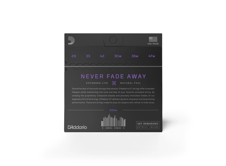 D'Addario XTC44 Classic XT Coated (029-047) Composite X-Hard 