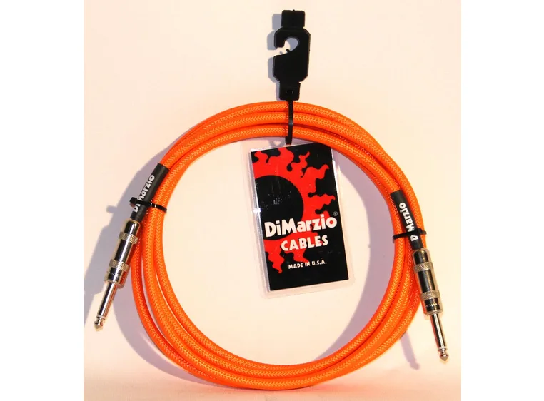 Dimarzio EP1710SSOR Instrumentkabel Braided 3 m. Neon Orange 