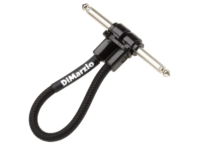 Dimarzio EP17J06RRBK Patchkabel Braided 15 cm. 2 vinklade Black 