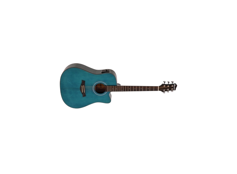 Dimavery STW-90 Western Guitar crystal blue 