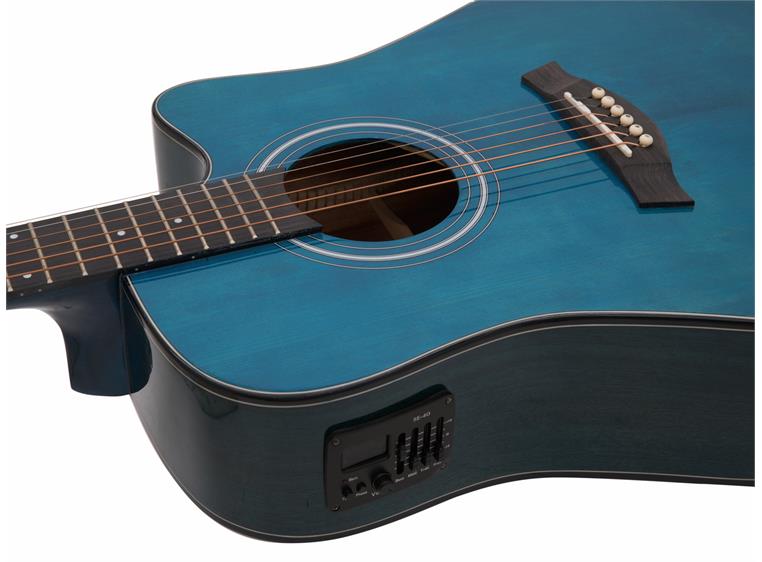 Dimavery STW-90 Western Guitar crystal blue
