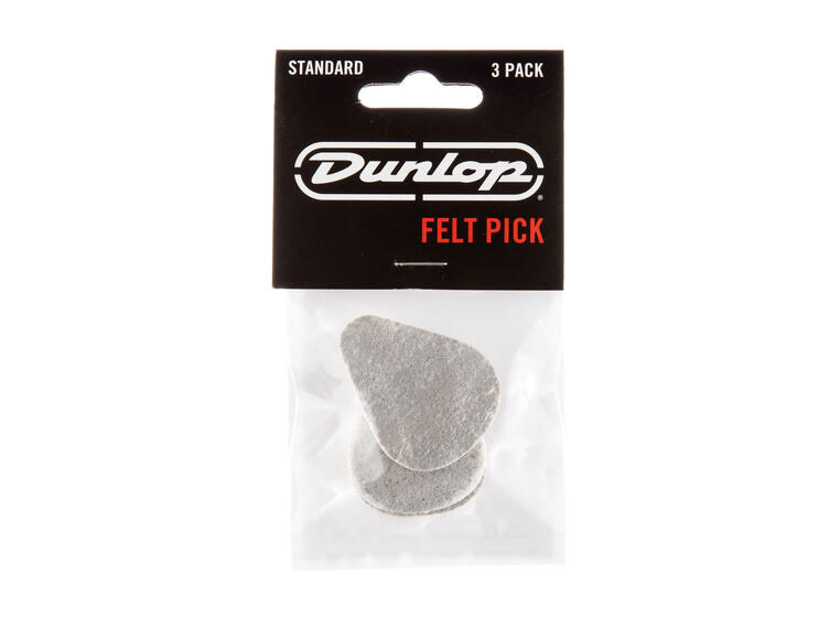 Dunlop 8012P Felt Pick Standard 3-pakning