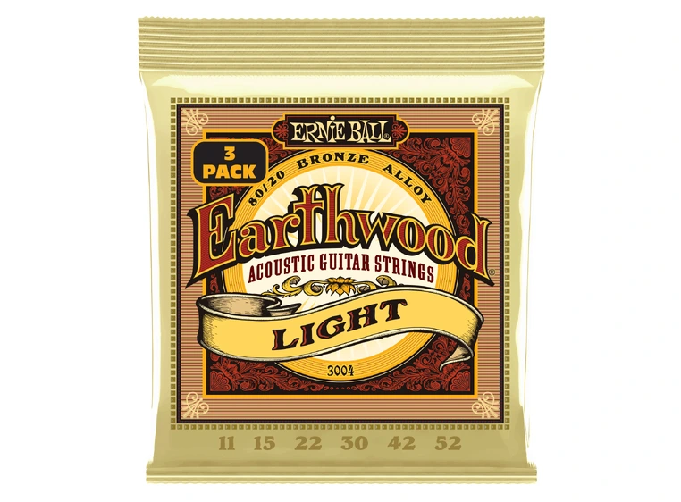 Ernie Ball EB-3004 Earthwood Light (012-054) 3-pack 