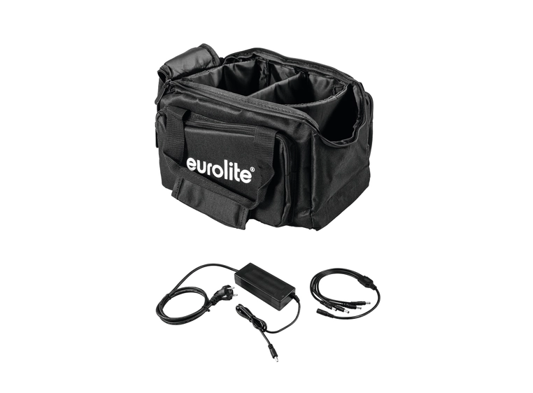 Eurolite Set SB-14 Soft-Bag & Charger for 4x AKKU Flat Light 1 