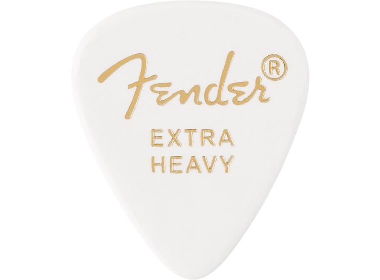 Fender 351 Shape White, Extra Heavy 12-pakning