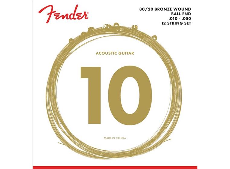 Fender 70-12L Acoustic 80/20 Bronze (010-050) Ball End