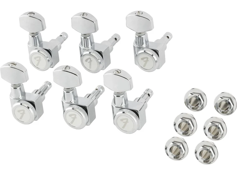 Fender Locking Strat/Tele Machine Heads All Short Post, Chrome (6 pc) 