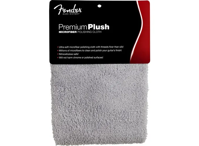 Fender Premium Plush Microfiber Polishing Cloth, Gray 