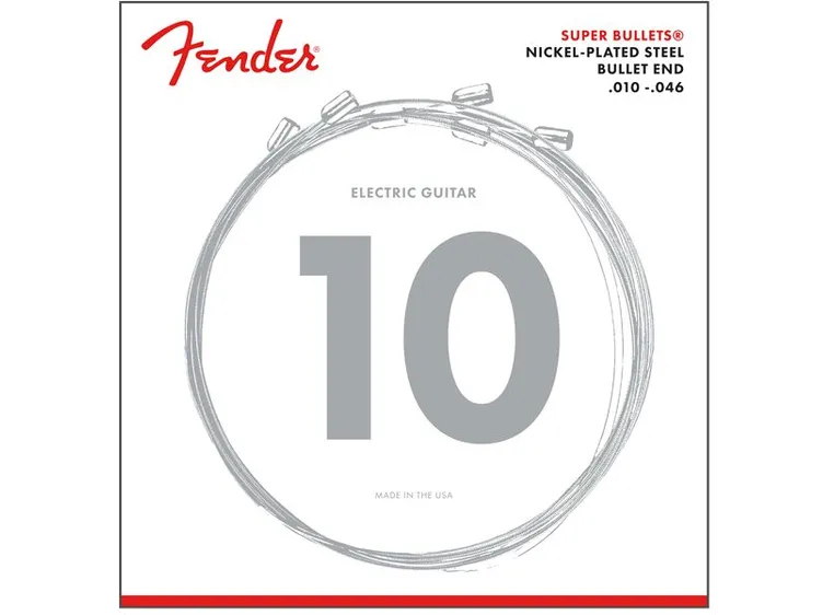 Fender Super Bullet Strenger, 3250R (010-046) forniklet stål, bullet end 