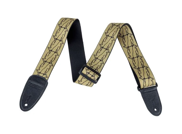 Gretsch Alternating Gold Penguins Strap Black 