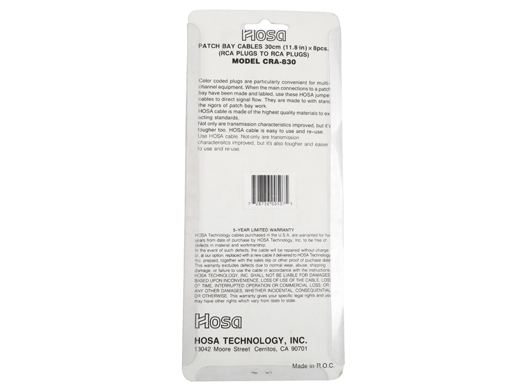 Hosa CRA830 cab x 8 ph/ph 30cm 