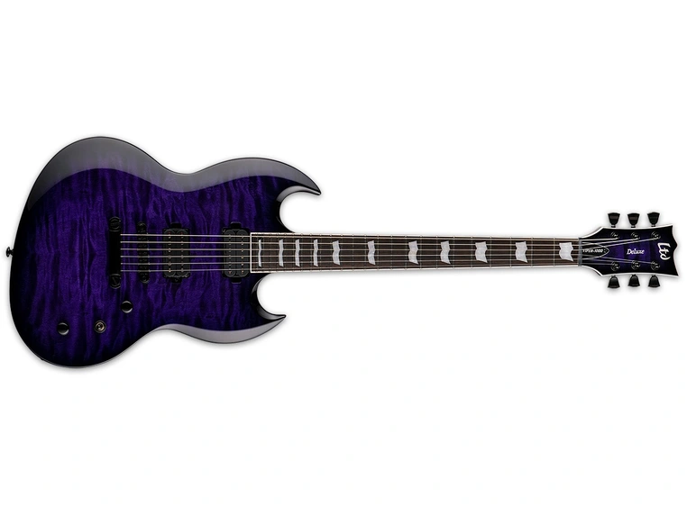 LTD VIPER-1000 Quilted Maple See Through Purple Sunburst 